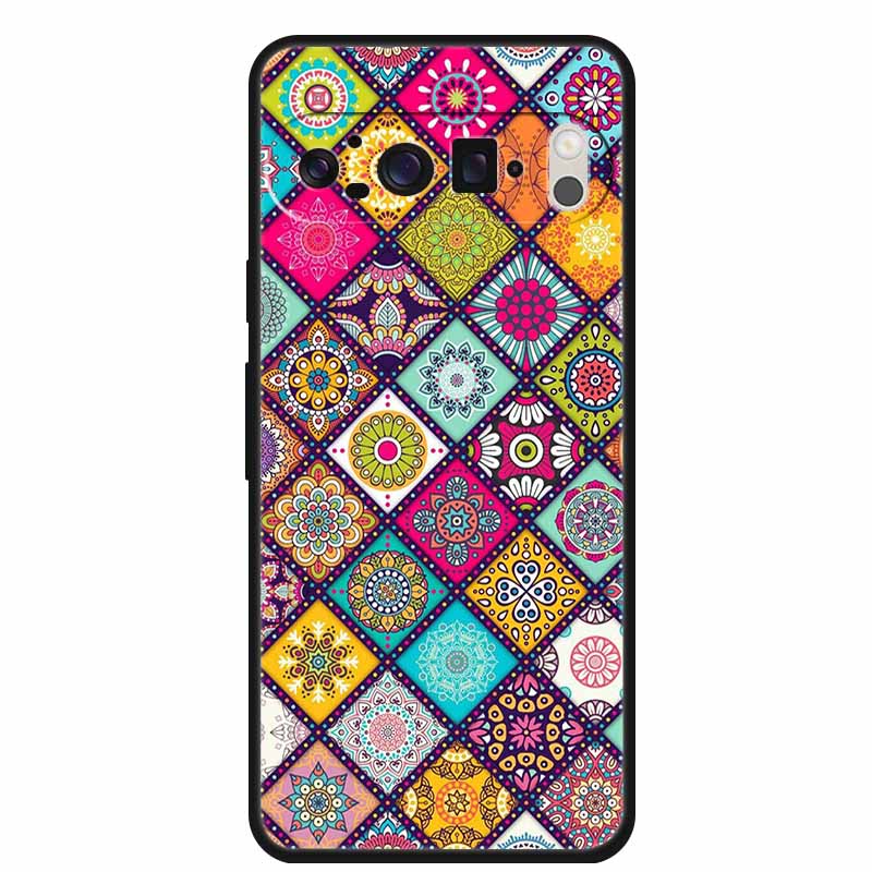 For Google Pixel 10 Pro XL 5G Case Lovely Cat TPU Black Soft Silicone Back Cover Flowers Shockproof Bumper Coque 6.8" Phone Case