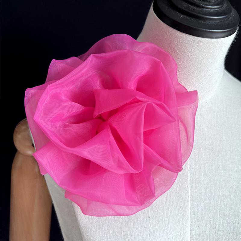 12cm Organza 3D Floral Trim Bridal Dress Applique Embellishment Patches Luxury Crafts Shoe Hat Sweater Dress Clothing Decor