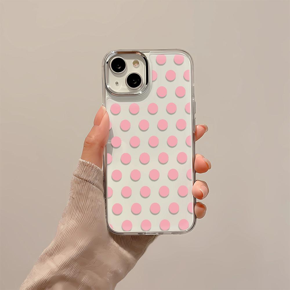 Small Dots Ins Style Colorful Phone Case For Iphone 17 Air 16 16e 15 14 11 13 12 Pro Max Aesthetic Shockproof Stylish Cover