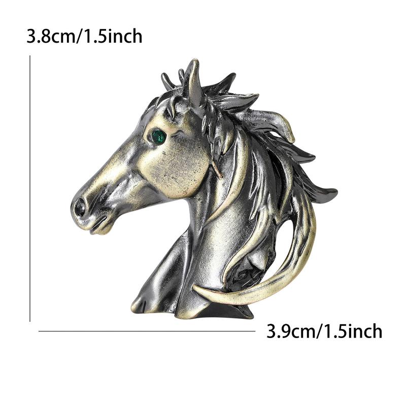

Винтажные броши в виде головы сильной лошади для женщин и мужчин, сплав, животное, повседневные, для вечеринки, броши-булавки, изысканная корсажная брошь для костюма, ювелирные изделия, подарки