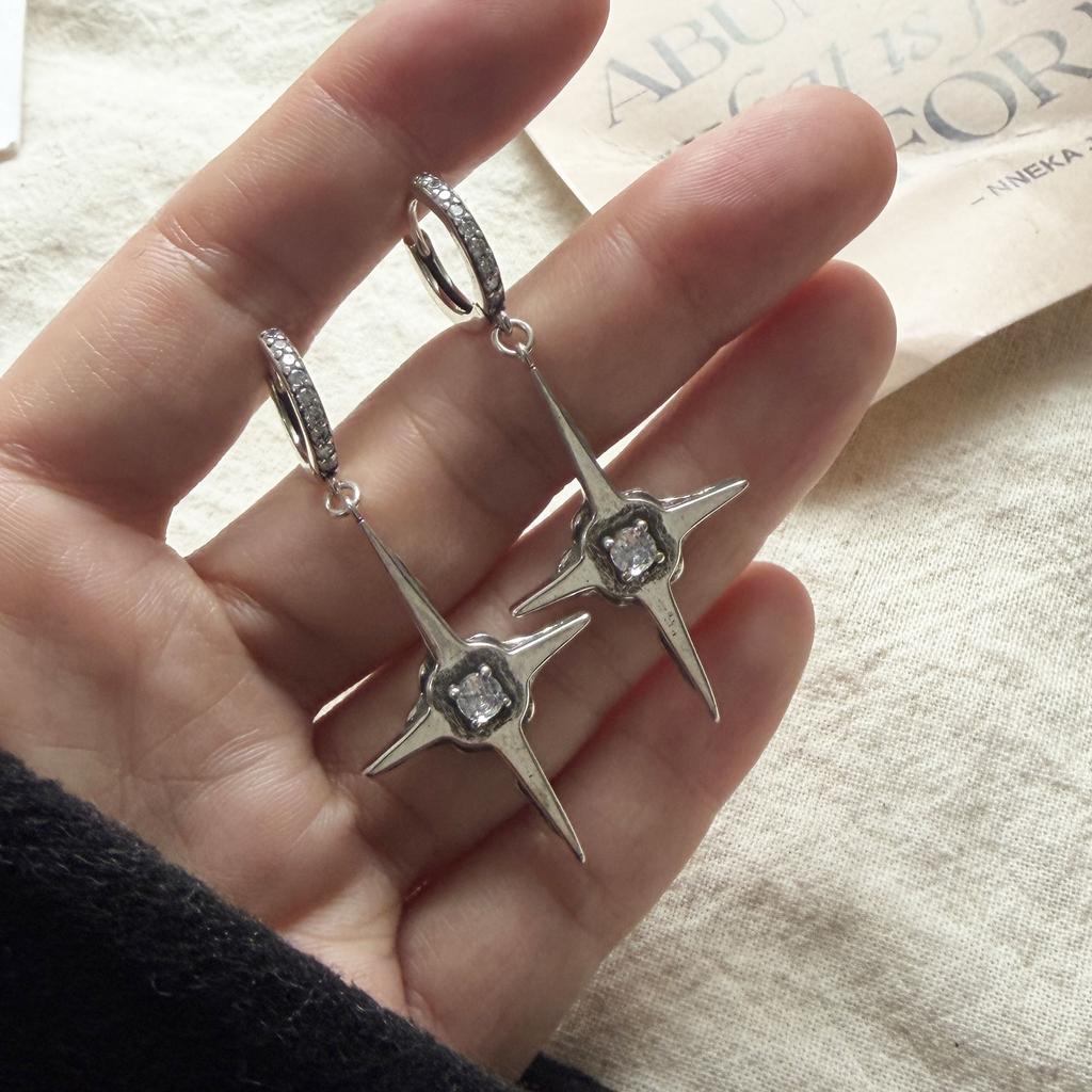 Xiaomi 925 Sterling Silver Vintage Earrings For Women Trendy Simple Firework Zircon Earring Jewelry Prevent Allergy Party Accessories