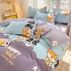 Cartoon Dormitory Three-piece Set Single Bedding Quilt Cover Double Bed Sheet Four-piece Set
