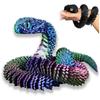 3D Printed Snake Animal Ornament Flexible Joints Twist Fidget Desk Decor Gift