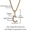 THE BLING KING Iced Cubic Zircon Baguettecz Initial Letters Pendant Necklace Words Name With 4mm CZ Tennis Chain Jewelry