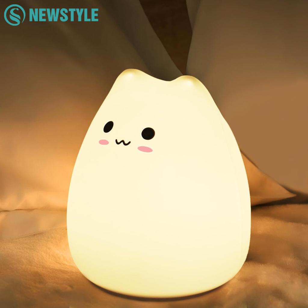 LED Squishy Night Light Nursery Nightlight For Desk Decor 7 Color LED Ambient Sleeping Lamp For Bedside Lighting