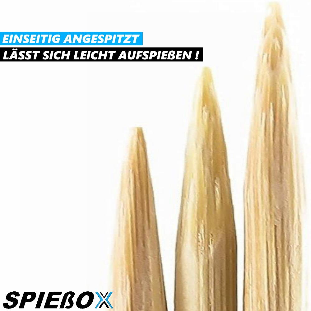 SPIEßOX Grill Skewers BBQ Shashlik Skewers Meat Skewers Bamboo Skewers [180 Pieces]