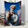 Pattern of Zeus from Greek Mythology Flannel Printed Blanket Suitable for All Seasons Suitable for Living Office Sofa and Travel