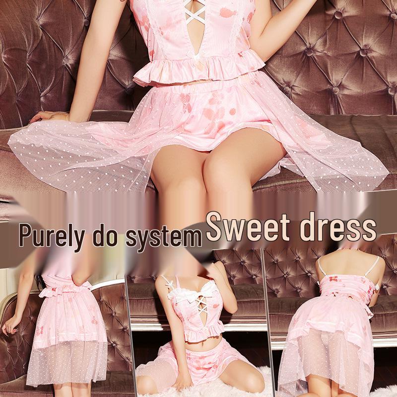 Jiuli Qingchuan Kawaii Sexy Nightgown and Home Wear Set Pajamas