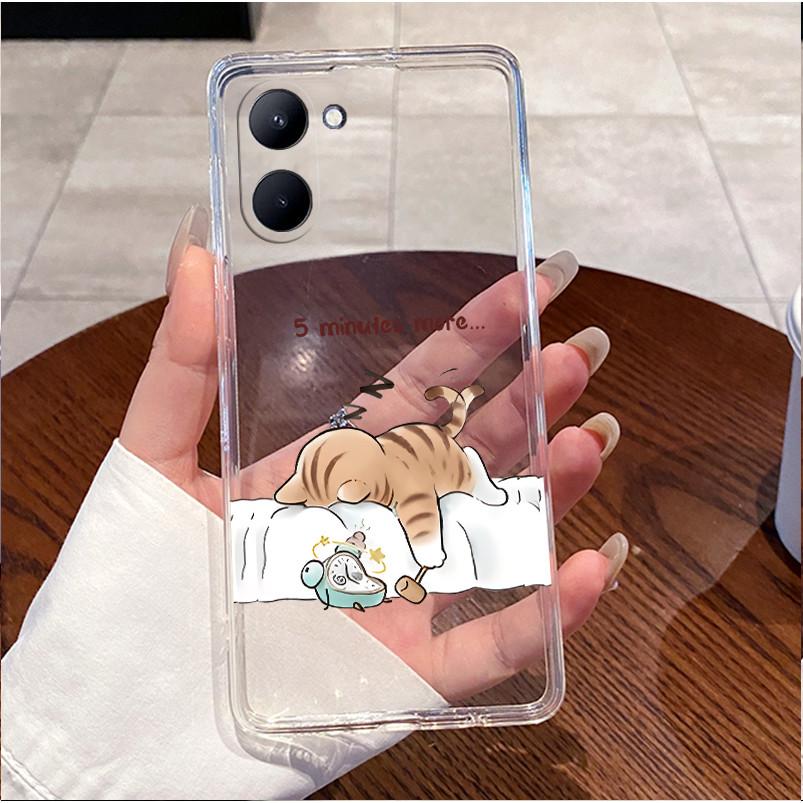 For Realme C33 4G Case RMX3624 Soft Clear Silicone Luxury Cute Love Rabbit Funny Pattern Casing For Realme C33 Back Cover Bumper