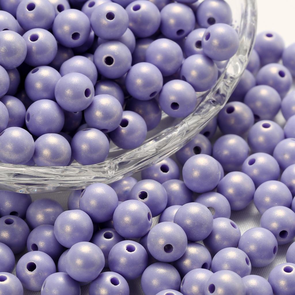 30-100Pcs/lot 6-12mm Round Acrylic Matte Beads Loose Spacer Beads For Necklace Bracelets DIY Jewelry Making Supplies Accessories