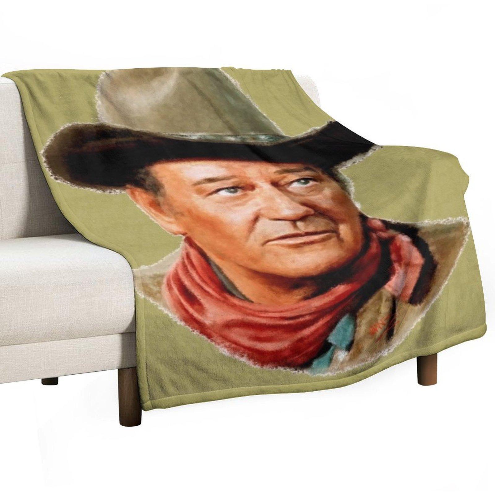 John Wayne the Duke Throw Blanket For Decorative Sofa Luxury Designer Bed covers Soft Big Blankets 30x40in