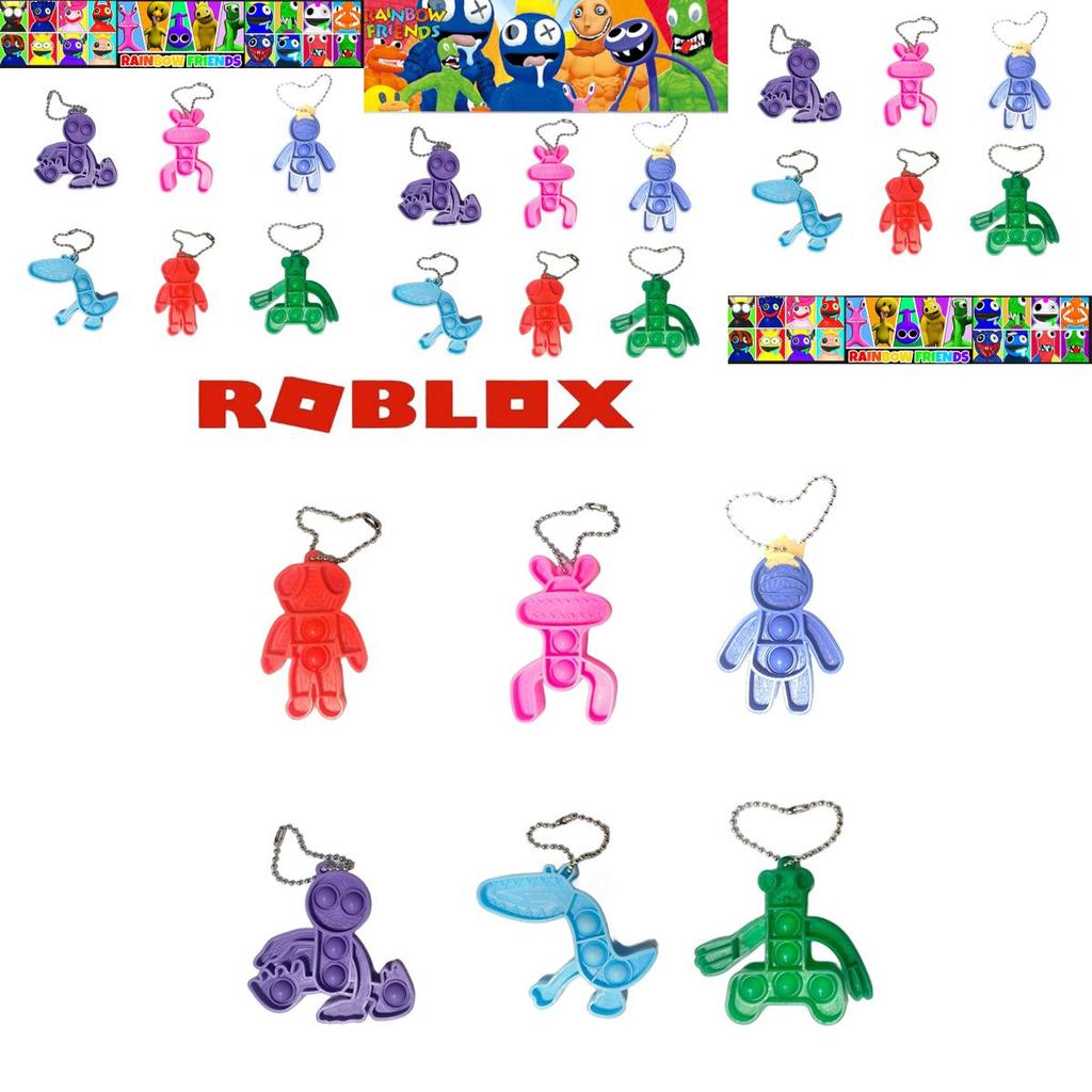 Roblox Rainbow Friends Keychain High Quality Silicone Bag Pendant Doll For Kids Xmas Gifts