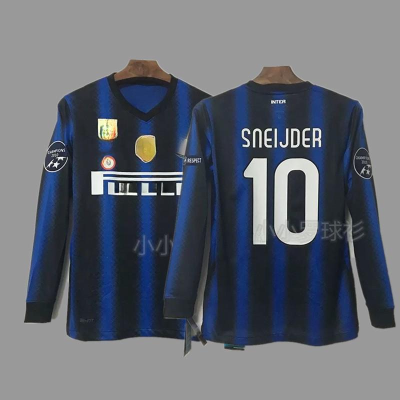 Retro Long Sleeve Football Jersey - Beckham Zidane Messi Ronaldo Classic Soccer Shirt