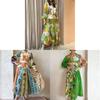 Floral Print Lantern Sleeve Dress With High Waist For Elegant Spring Casual Wear