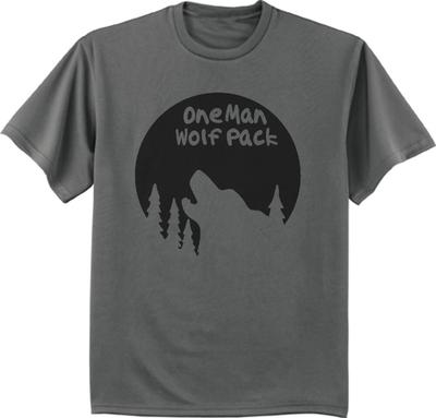 One Man Wolf Pack Lone Wolf T-shirt Mens Graphic Tee