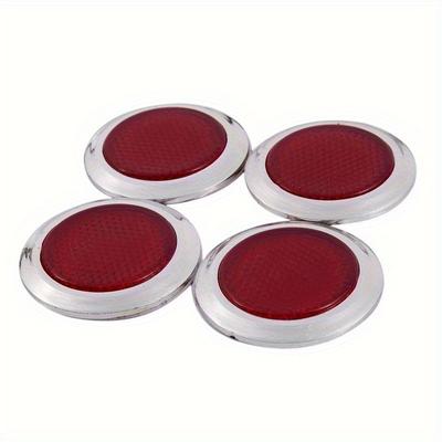 Adesivi Riflettenti Rotondi in Plastica per Auto, Decalcomanie Decorative Rosse per Auto, Decalcomanie per il Retro dell'Auto