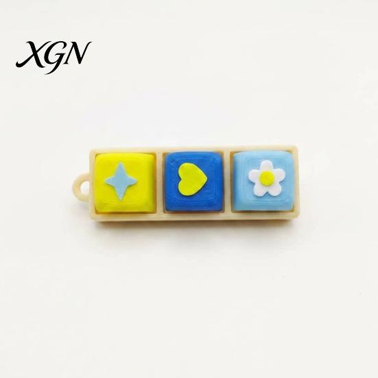 Travel-friendly Fidget Keyboard 3D Printed Toy 3/4/5/9 Keys Finger Clicker Mechanical Key Decompression Button Stress Relief Desk Feedback