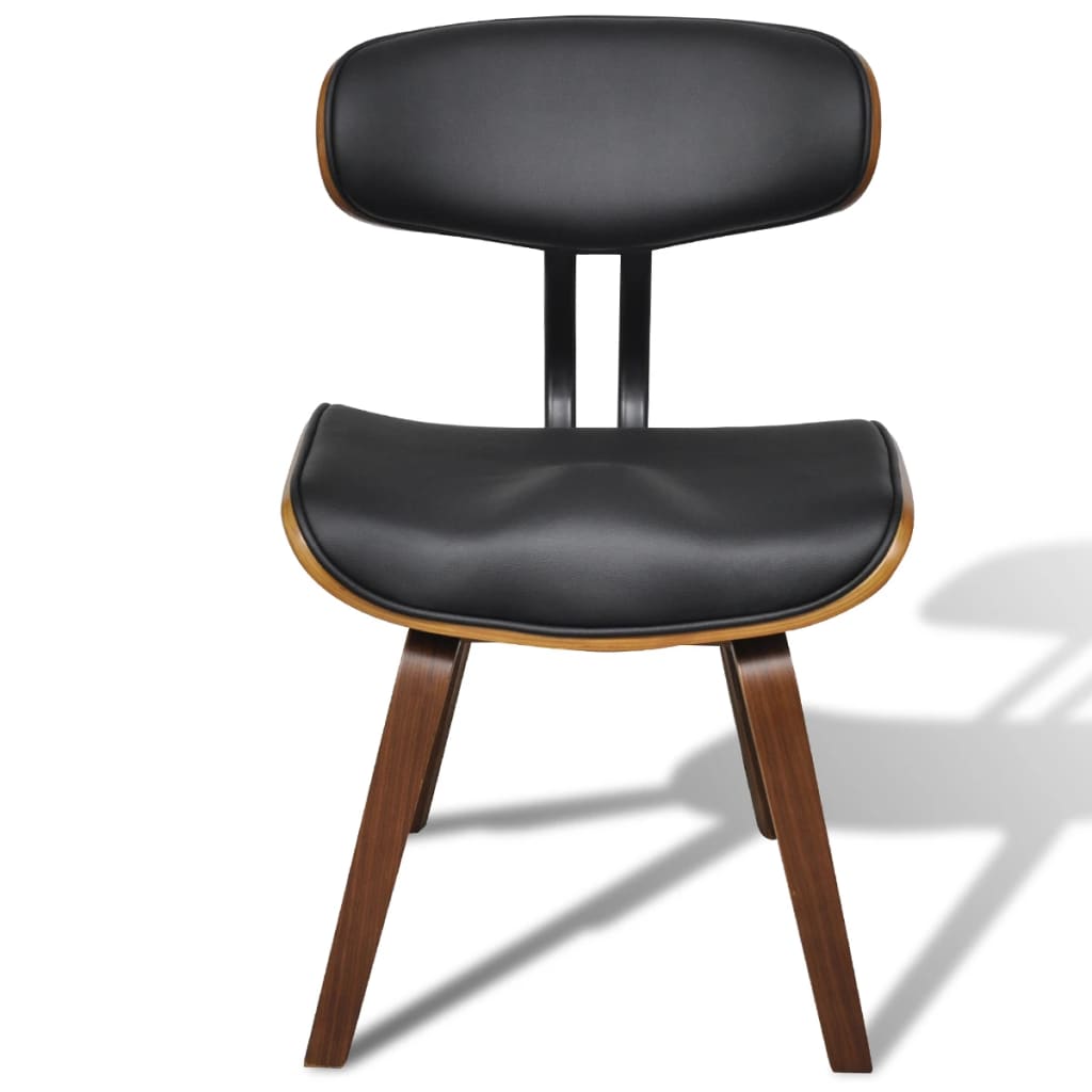 Dining Chairs 2 pcs Bentwood and Faux Leather