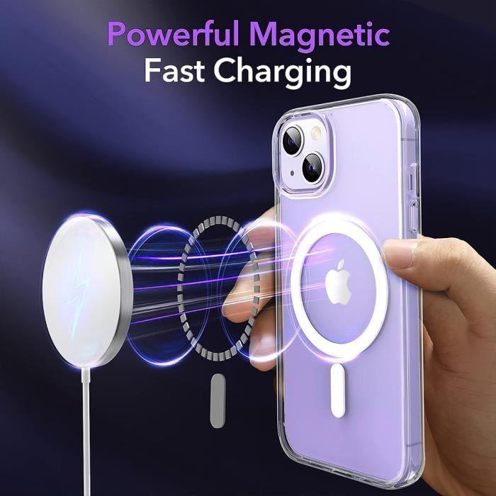 Coque - BOOLING - pour iPhone 15 Plus - Anneau Magnétique - 2 Verres Trempés - 2 Protections Caméra