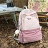 Female Solid Color Light High School Students' New Simple Backpack Ins Mori Girl Treasure Backpack