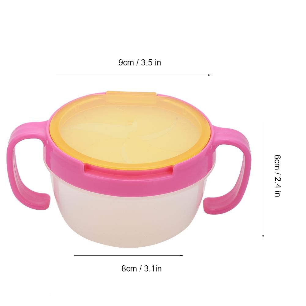 BPA Free Dual handle Spill proof Food Bowl Snack Container for Children Baby Toddlers