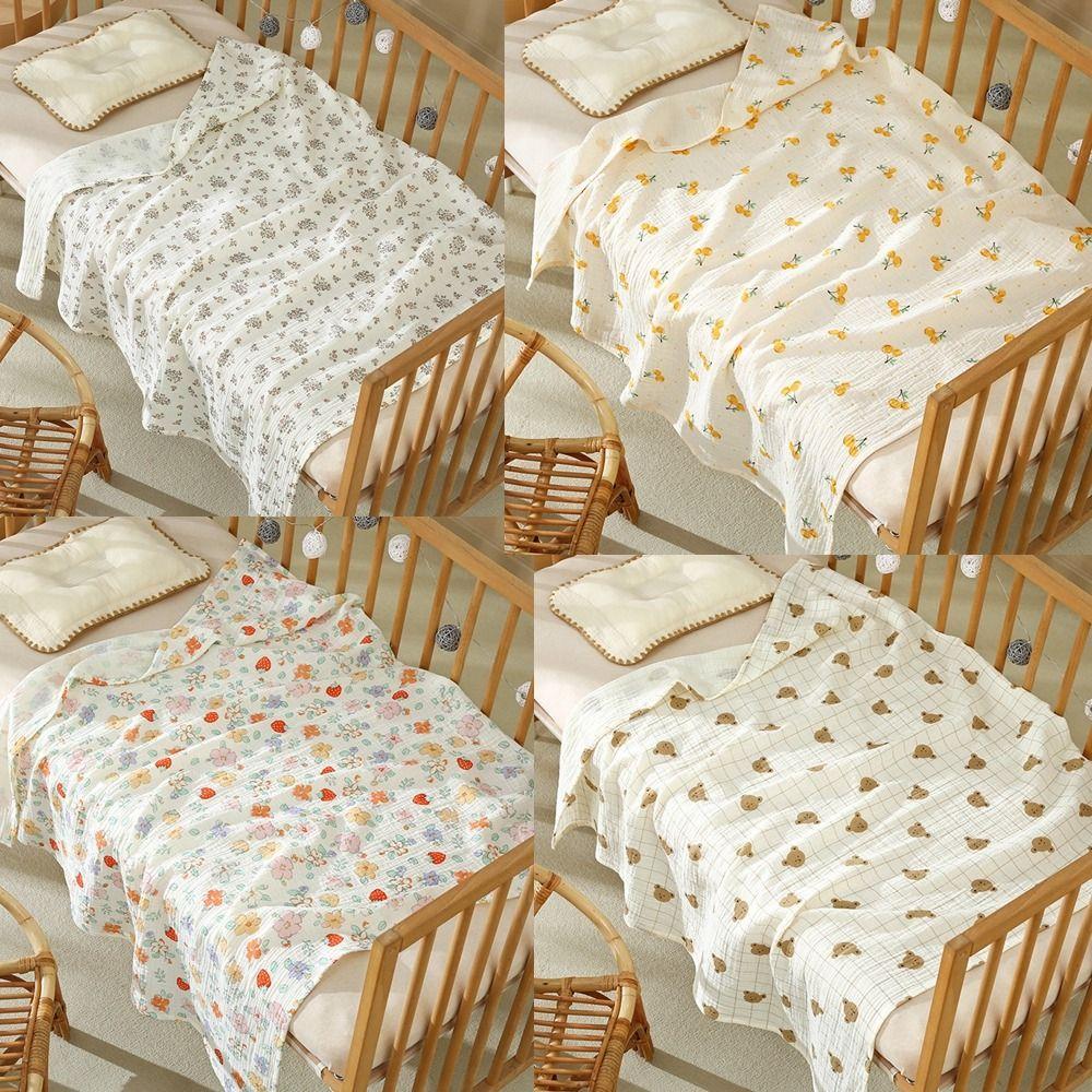 Cotton Muslin Swaddle Soft Swaddle Blanket Children Bedding Kids Bath Towel Girls