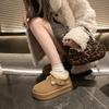 2025 winter thick plush warm cotton shoes plush cotton shoes one pedal suede plush shoes platform cotton shoes