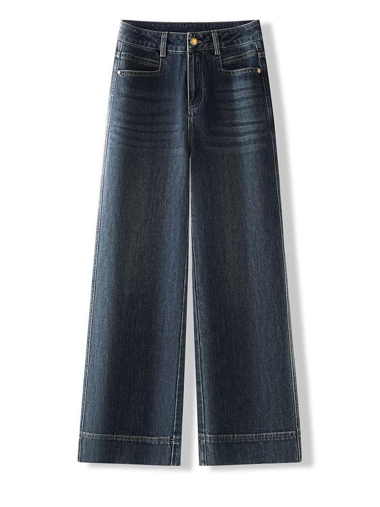 Damen Jeans mit hoher Taille, schmalem geradem Bein - Perfekt für Birnenformen