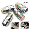 4 Pièces 2,4 Bar Capteur Indicateur d'Alerte Manomètre Pression Pneu Voiture Outil de Surveillance Capuchon de Pneu Indicateur d'Alerte Manomètre Pression d'Air