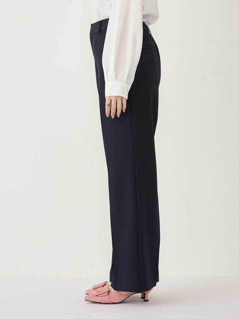 Ships Colors Women's Hand Washable Semi-Flared Pants, Navy, Size M (223110022), Can be Used as a Set