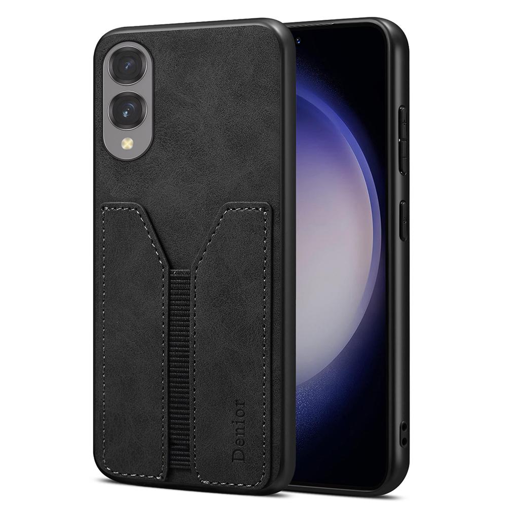 For Samsung Galaxy S25 Edge Case Elastic Card Holder PU Leather+TPU+PC Phone Cover