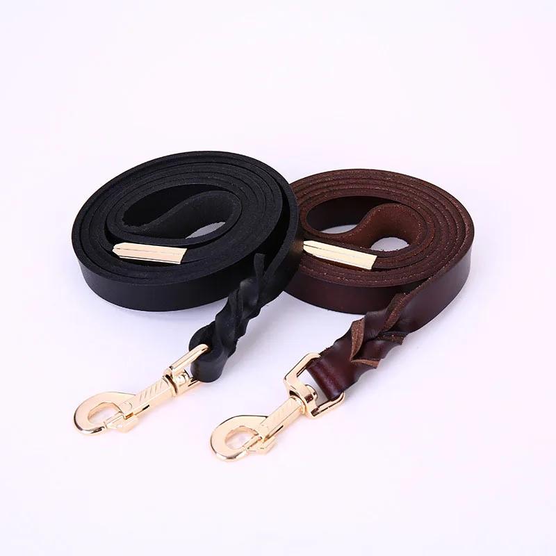 100% lesă pentru câini din piele naturală 1,2/2,0 cm 120 cm din piele reală pentru animale de companie Lesă de dresaj pentru câini mici, mijlocii mari, produse pentru animale de companie