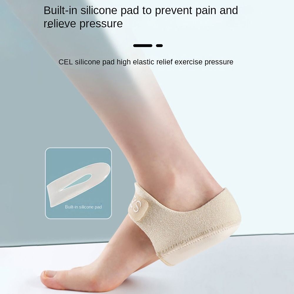 1PAIR Breathable S/L Gel Heel Cushion Reduces Pressure Relieves Pain Heel Socks Anti-Crack Heel Protector Unisex