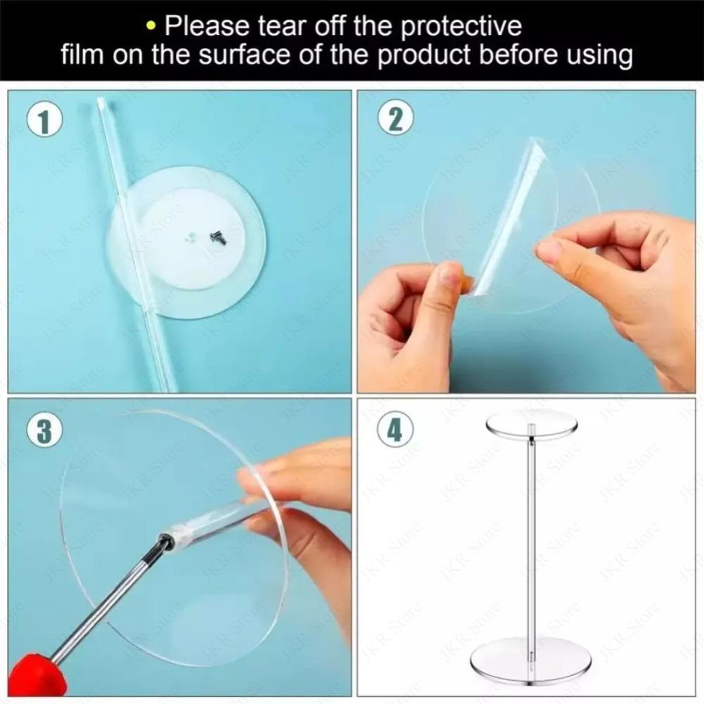 New 30cm Cap Display Stand Acrylic Transparent Wig Display Rack Hat Riser Bracket for Watch Display Hat Jewelry Shop
