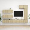 VidaXL TV Unit Set 7 Pcs Sonoma Oak Chipboard