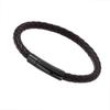 2026 European and American Fashion Titanium Steel Woven Bracelet Leather Rope, Men's Bracelet Jewelry Woven Bracelet