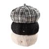 New plaid retro face small beret children spring and autumn British temperament versatile painter hat tide