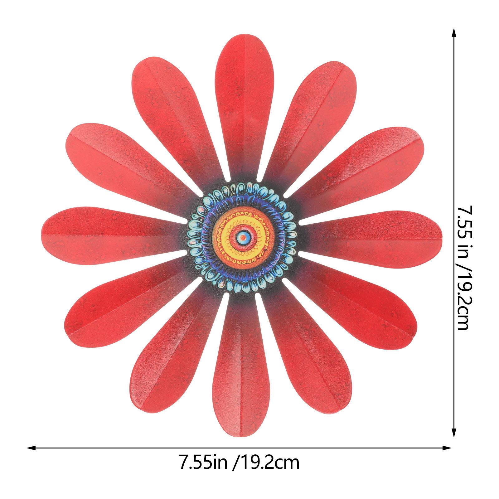 

Iron Simulated Flower Wall Art Adornment Unique Design Bright Colors Compact Space Saving Home Ornament Gift Wall Decor красный
