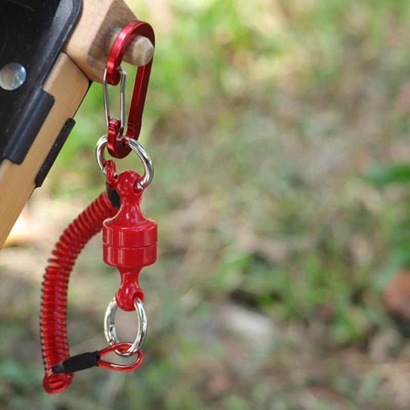 Secure Tool Holder Magnetic Carabiner Elastics Cord for Hiking Accessories Quickly Release Mechanism