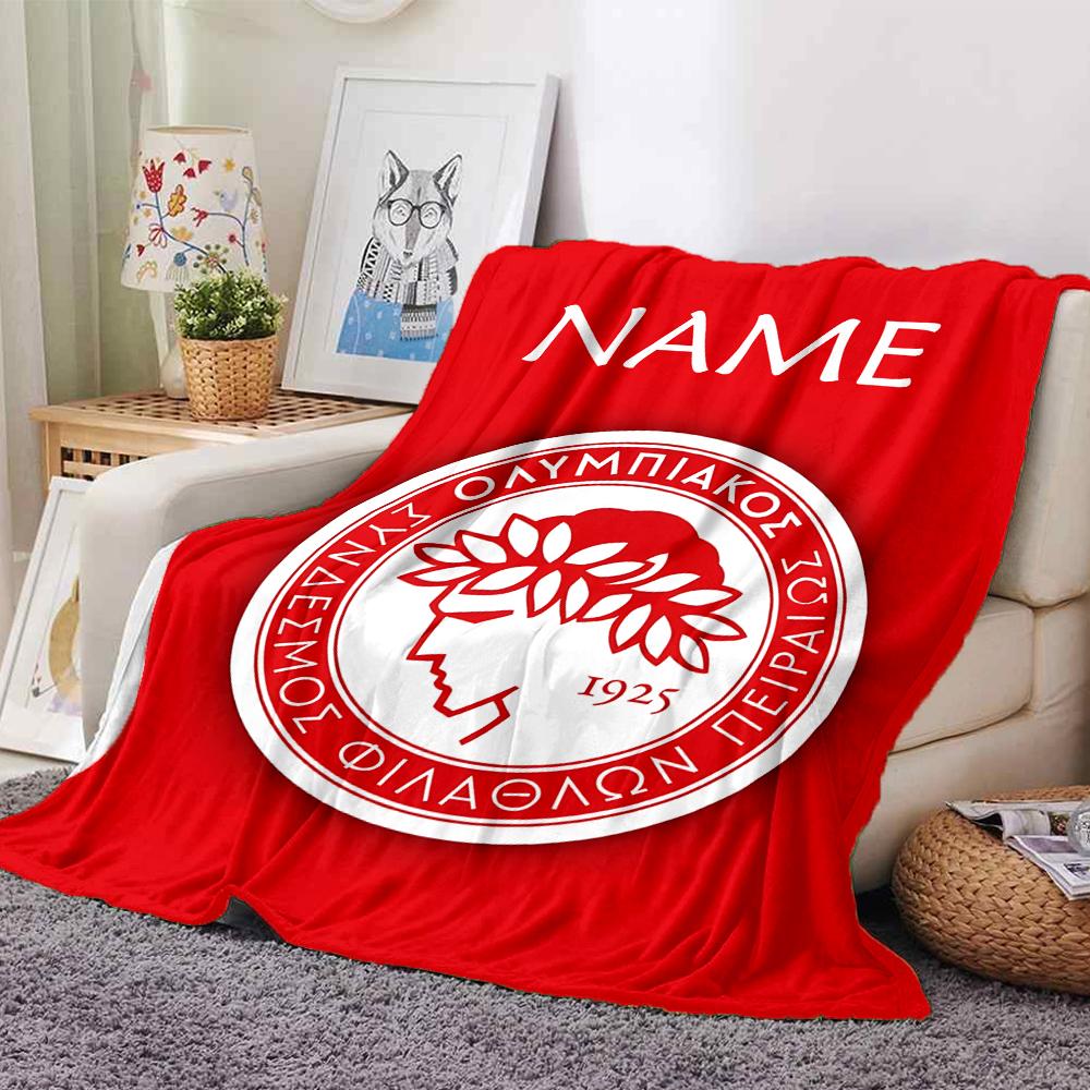 Custom Name River Plate Crest Blanket for Couch & Bed, Plush Cozy Fuzzy Blanket Super Soft & Warm Blankets for Fall and Winter. 0908284