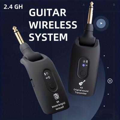Universal Electric Guitar Wireless Receiver 2.4GHz Guitar Wireless System Pickup - For Acoustic & Electric Guitars -  2.4GHz Wireless Technology