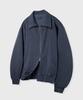 Kiimuir Curved Overfit Big Collar Zip-Up (Pigment Ver.)_Navy