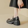 Platform high-heeled Mary Jane women's shoes spring and summer new versatile light mouth French thick heel round head one-word buckle belt single s