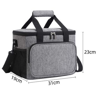 15L Picknicktasche Thermoisolierte Lunchtasche Box Handtasche Wein Bier Kühler Umhängetasche Camping Lebensmittelbehälter
