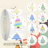 500pcs/Roll Colorful Christmas Tree Stickers For Holiday Decorations Gift Wrapping Baking Cake Packaging Envelope Sealing