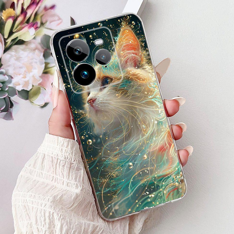 For Realme GT 7Pro Case Cover Clear Cute Cartoon Cat Fashion Cool Soft TPU Casing For Realme GT 7 Pro Phone Case RMX5010 RMX5011