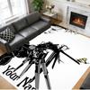 Crystal Velvet Rug Custom Name Text, Soft Non Slip Floor Mat Home DecorEdward Scissorhands