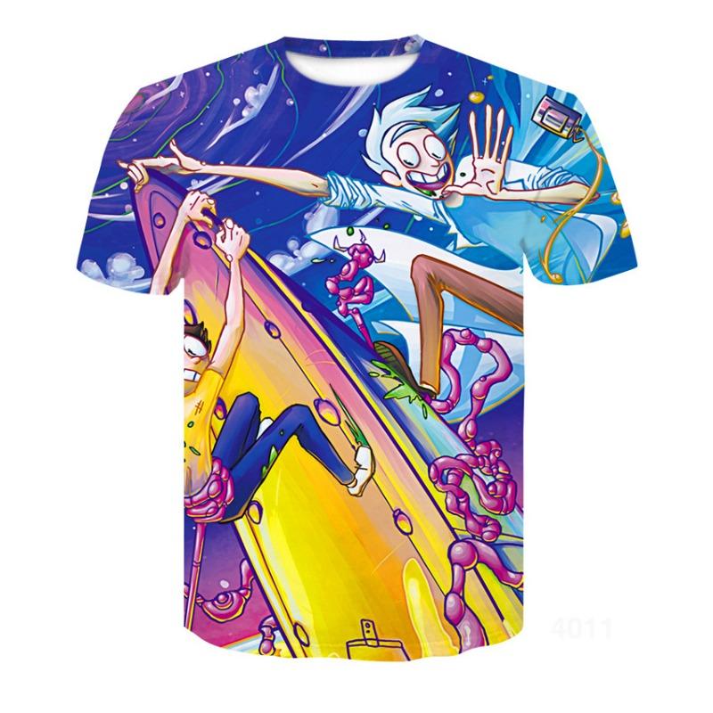 Summer Clothing Skeleton 3D Digital Printing Men's Round Neck Short Sleeved T-shirt