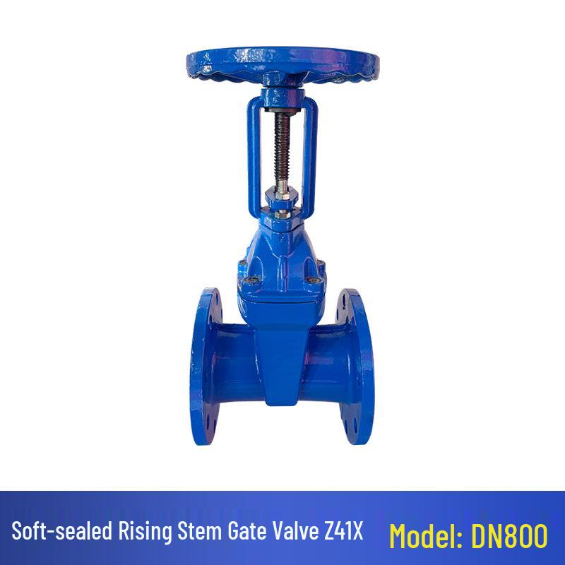 Z41X-16 DN100 Manual Rising Stem Elastic Seat Flanged Gate Valve for Tap Water