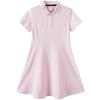 Girls' Summer Polo Collar Elastic Dress